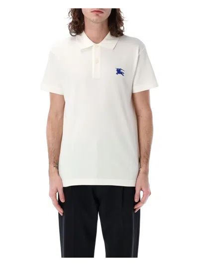 Burberry Men's Cotton Polo Shirt In Salt