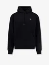 Burberry Men Black Sweatshirt With Ekd Embroidery On The Front And Logo Print On The Rear In Cotton