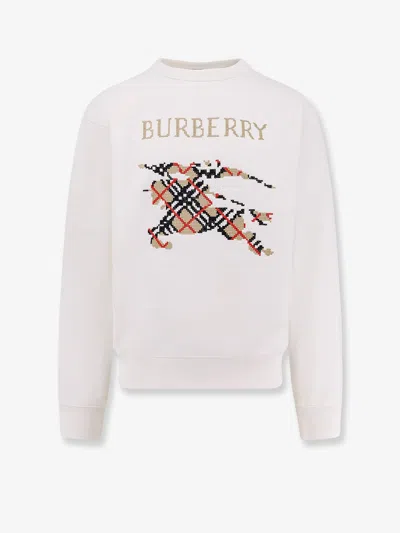 Burberry Men Cotton Sweatshirt With Logo Embroidery
