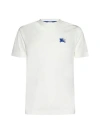 Burberry Mens Salt Ekd-embroidered Short-sleeve Cotton-jersey T-shirt In White