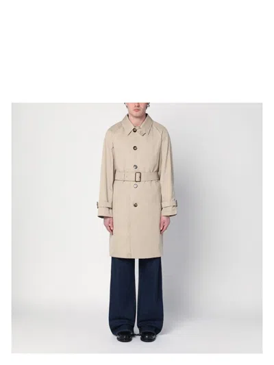 BURBERRY MEN'S COTTON TRENCH COAT WITH BELT