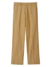 Burberry Straight-leg Cotton Trousers In Beige