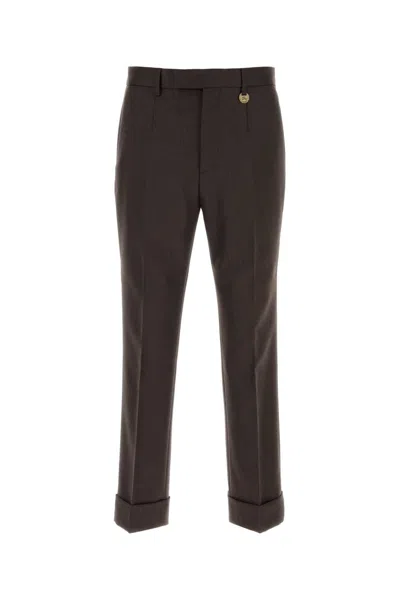 Burberry Tailored Wool Trousers In Brown