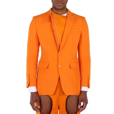 Burberry Men's Deep Orange Grain De Poudre English-fit Tuxedo Jacket