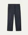 Burberry Mens Check-print Straight-leg Denim Jeans Indigo Ip Check In Multi