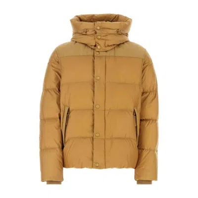 Burberry Men's Detachable Sleeve Nylon Puffer Jacket - Warm Honey In Yellow
