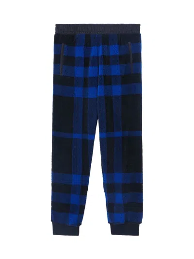BURBERRY MEN'S DIMITRI CHECK FLEECE PANTS