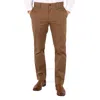 BURBERRY BURBERRY MEN'S DUSTY CARAMEL COTTON CROPPED STRAIGHT-FIT TAILORED TROUSERS
