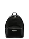 Burberry Men Black Backpack With Two Adjustable Shoulder Straps With Logo Lettering And Logoletterin