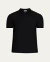 Burberry Logo Embroidered Straight Hem Cotton Polo Shirt In Black