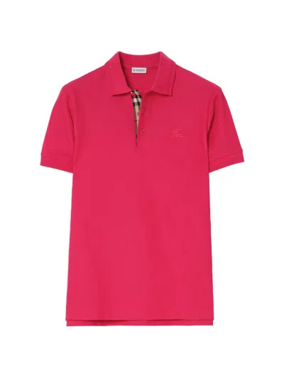 Burberry Cut Sleeve Polo Eddie For Ss26 In Pink