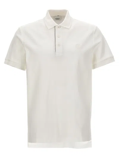 Burberry Men 'eddie' Polo Shirt In White