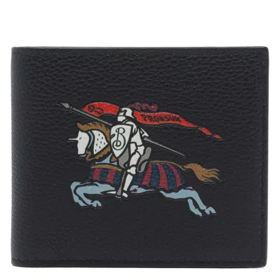 Burberry Men Ekd Bifold Wallet In Black