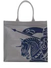 Burberry Medium Ekd Embroidered Tote Bag In Grey