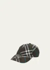 Burberry Men's Ekd Check Baseball Cap In Snug Ip Check