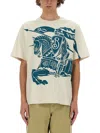 Burberry Mens Brand-print Crew-neck Relaxed-fit Cotton-jersey T-shirt Plaster In Green