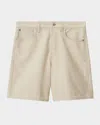 Burberry Men's Ekd Denim Shorts In Neutral