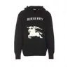 Burberry Cotton Sweater With Ekd Embroidery In Black