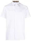 Burberry Stretch-cotton Ekd-embroidered Slim Shirt In Multicolor