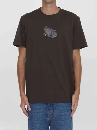 Burberry Men Ekd Logo T-shirt In Black