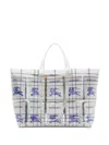 Burberry Ekd Logo-tag Transparent Tote Bag In Multicolor