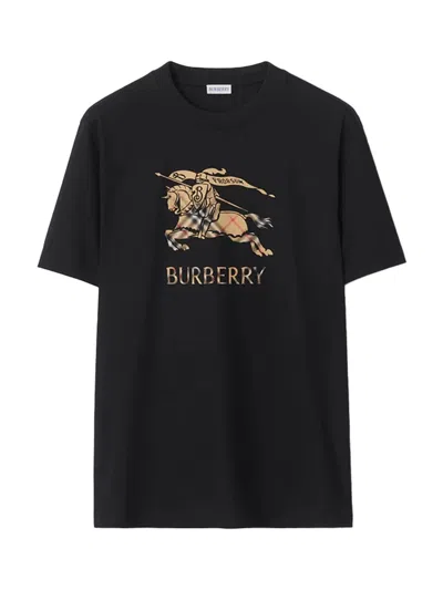BURBERRY BURBERRY MEN EKD OMBRÉ T-SHIRT BLACK
