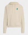 Burberry White Cotton Sweatshirt With Drawstring Hood In Alpine