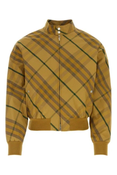 BURBERRY BURBERRY MEN EMBROIDERED COTTON BOMBER JACKET