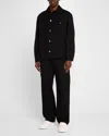 Burberry Ekd Cotton Overshirt Jacket In Black