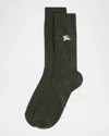 Burberry Wool Blend Socks In Green