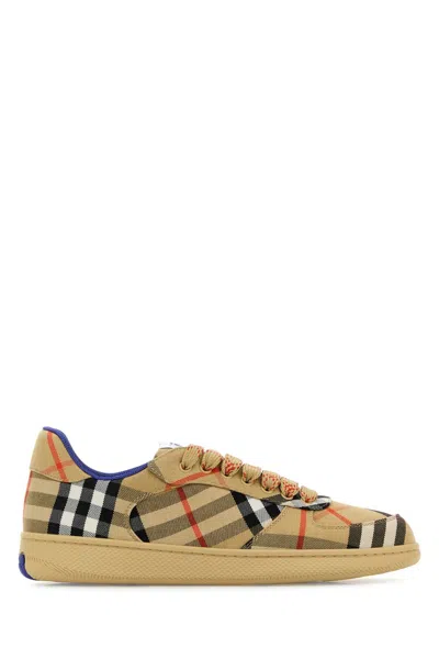 Burberry Men Embroidered Fabric Box Sneakers