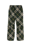 Burberry Men's Check Pattern Trousers With Elastic Waist And Drawstring In Multicolor