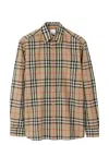 Burberry Check Print Shirt Caxtan In Multi