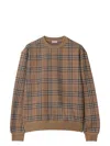 Burberry Check Pattern Sweatshirt With Embroidered Logo