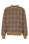 Burberry Check Pattern Sweatshirt With Embroidered Logo In Multicolor