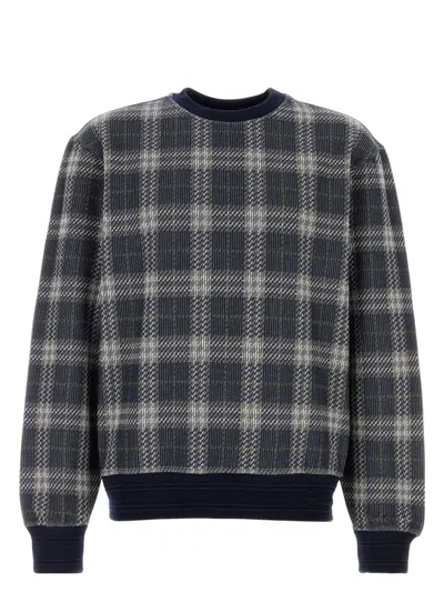 BURBERRY MEN'S EMBROIDERED STRETCH COTTON BLEND SWEATSHIRT