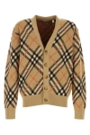 Burberry Embroidered Stretch Wool Blend Cardigan In Multicolor