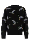 Burberry Wool Sweater With Embroidered Duck Pattern