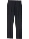 Burberry Classic Fit Triple Stud Wool Mohair Tailored Trousers In Navy