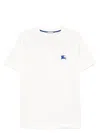 Burberry Mens Salt Ekd-embroidered Short-sleeve Cotton-jersey T-shirt In Salt