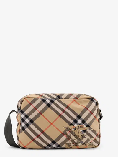 Burberry Men Essential Nylon Crossbody Bag In White