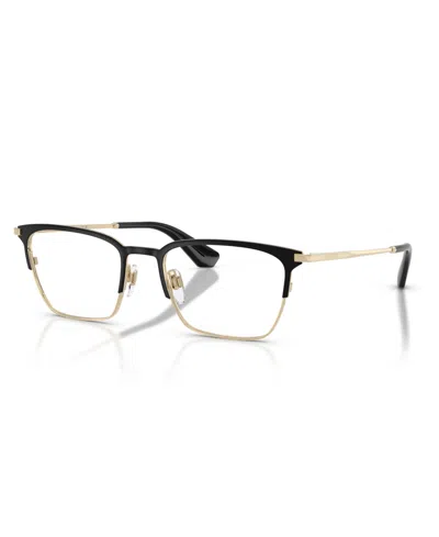 Burberry Men's Eyeglasses, Be1401 In Black,light Gold