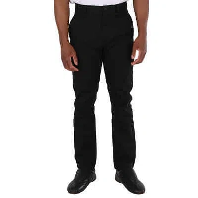Pre-owned Burberry Men's Ezra Cotton Tailored Trousers In Black