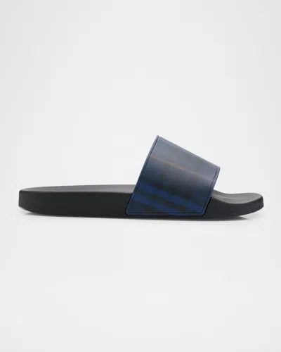 Burberry Men's Furley Check Slide Sandals