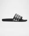 Burberry Furley Check Slide Sandal In Black/calico Ip Chk