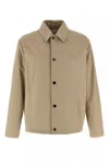 Burberry Gabardine Jacket With Collared Neck And Side Pockets