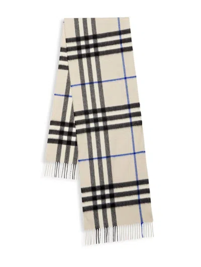 Burberry Men's Giant Check Cashmere Scarf In Neutral