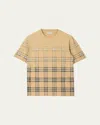 Burberry Relaxed Fit Lightweight T-shirt With Faded Check Design In Multi