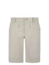 Burberry Men Grain De Poudre Wool Bermuda Shorts
