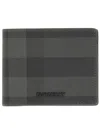 Burberry Check Bifold Wallet Wallets Black In Gray
